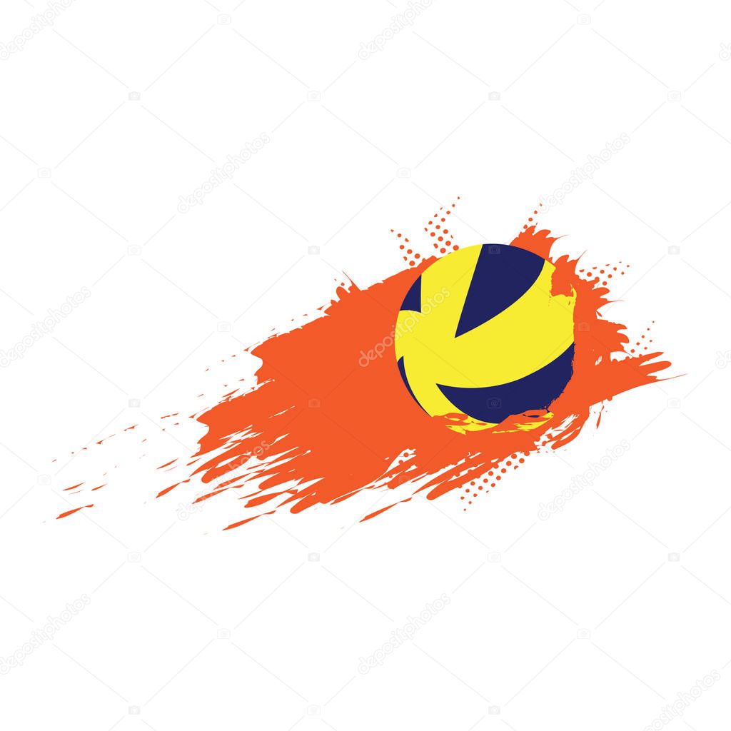 Volleyball ball icon with an effect