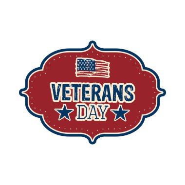 İzole retro kıdemli gün etiket