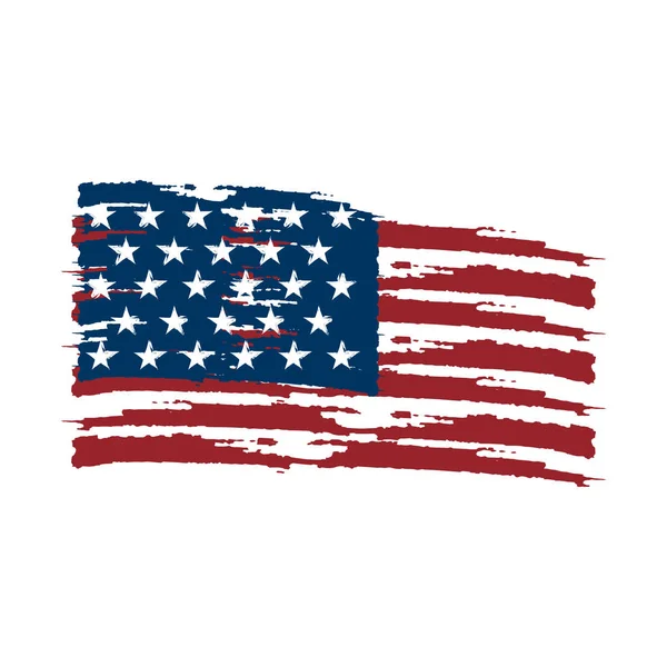 Texturerat flagga USA — Stock vektor