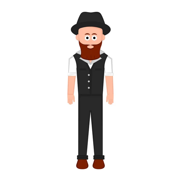 Isolated hipster cartoon character — Stock Vector