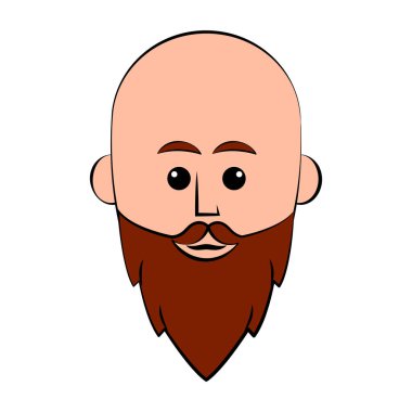 Bir şapka ile izole hipster avatar