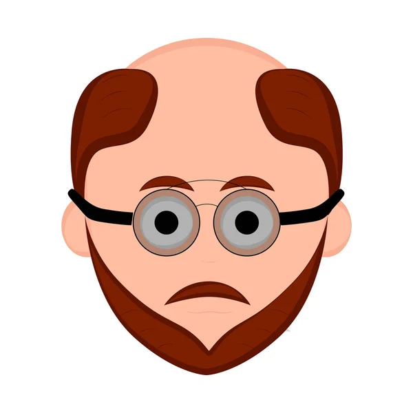 Gözlük ile izole hipster avatar — Stok Vektör