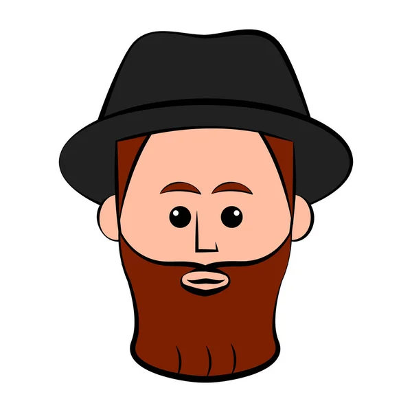 Isolierter Hipster-Avatar — Stockvektor