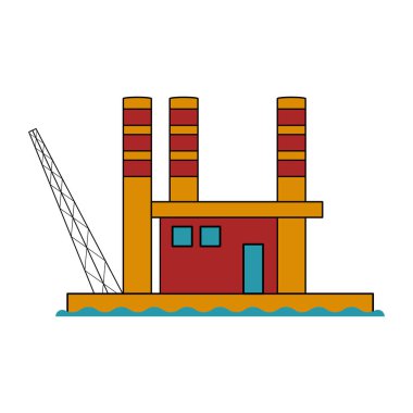 Renkli petrol okyanus platformu