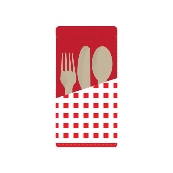 孤立的餐具 — 图库矢量图片
