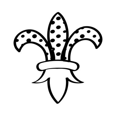 Mardi gras symbol. Fleur de lys outline