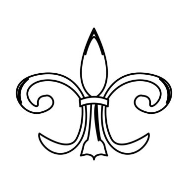 Mardi gras symbol. Fleur de lys outline