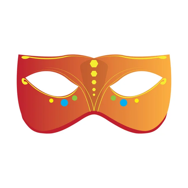 Isolerade Färgade Mardi Gras Mask Vektor Illustration Design — Stock vektor