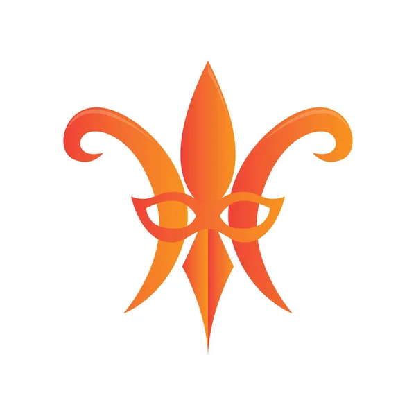 Símbolo de Mardi gras. Fleur de lys — Vector de stock