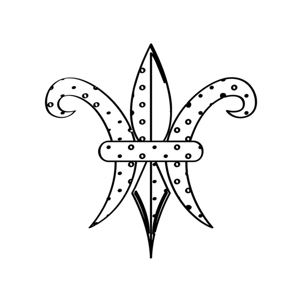 Mardi gras symbol. Fleur de lys outline — Wektor stockowy