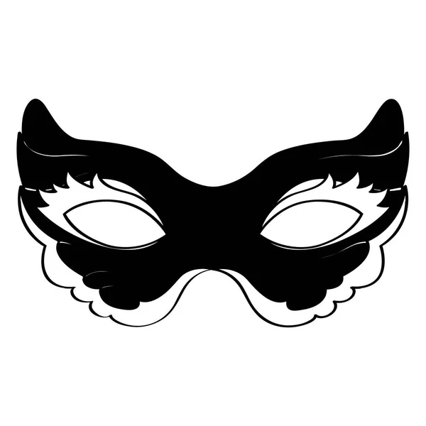 Контур маски марди-гра — стоковый вектор