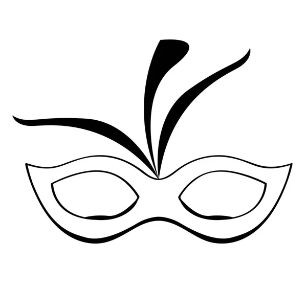 Schets van een mardi gras mask — Stockvector