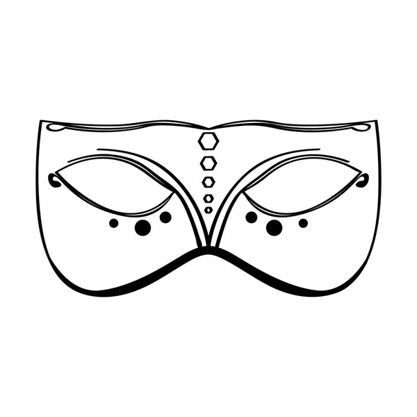 Schéma d'un masque mardi gras — Image vectorielle