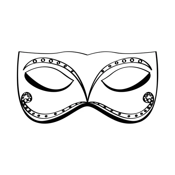 Egy mardi gras mask körvonalát — Stock Vector