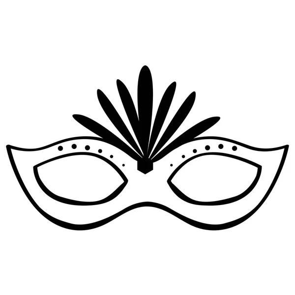 Esquema de una máscara de mardi gras — Vector de stock