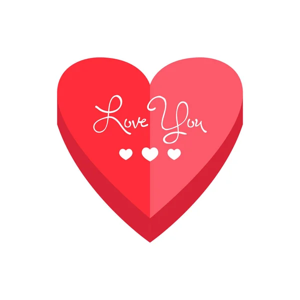 Isolierte Herzform. Valentinstag — Stockvektor