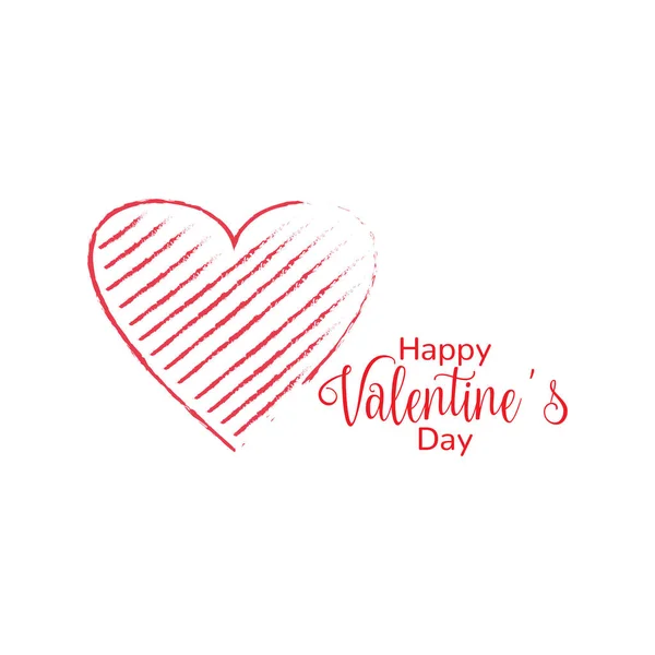 Изолированная текстурированная форма сердца. День Святого Валентина — стоковый вектор