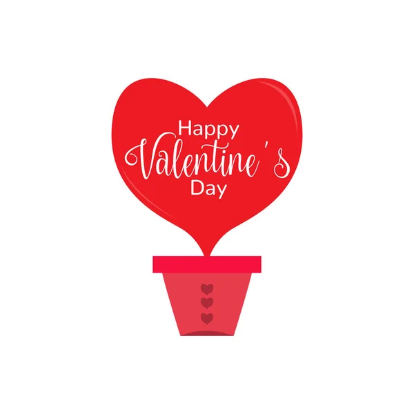 Воздушный шар в форме сердца. День Святого Валентина — стоковый вектор