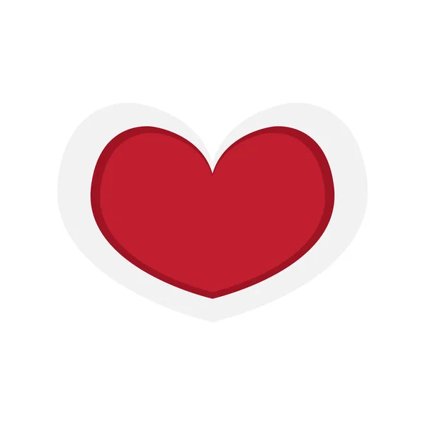隔离的红色心脏形状 — 图库矢量图片