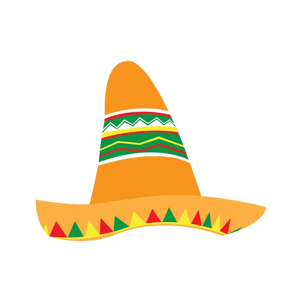 Isolierter traditioneller mexikanischer Hut — Stockvektor