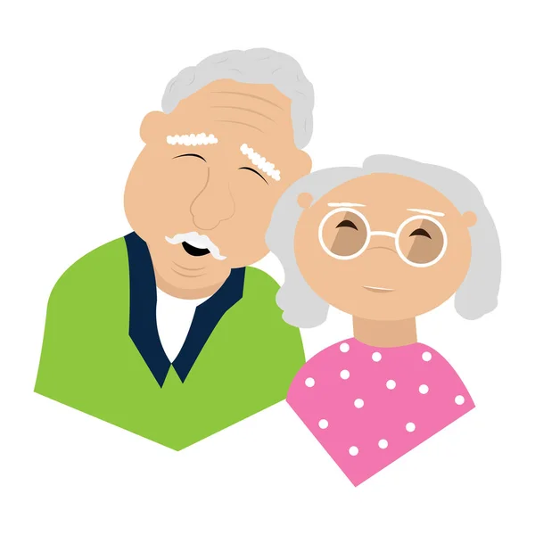 Paar van grootouders — Stockvector