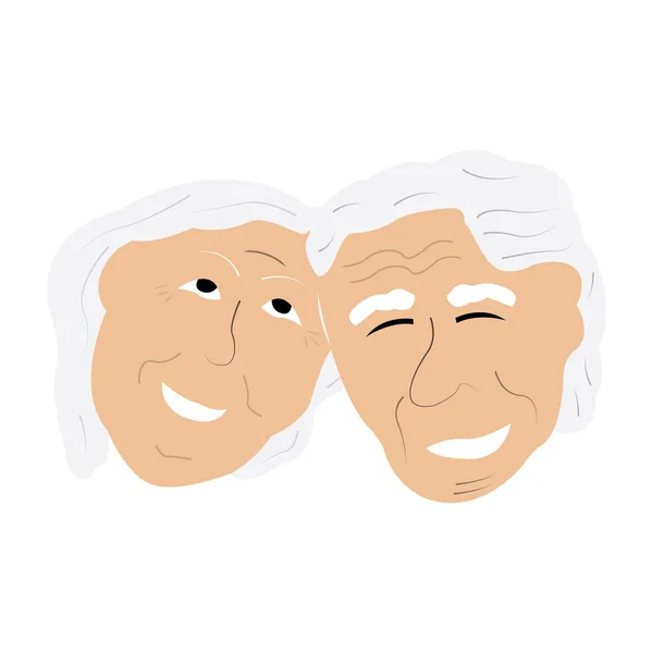 Pareja de abuelos avatar — Vector de stock