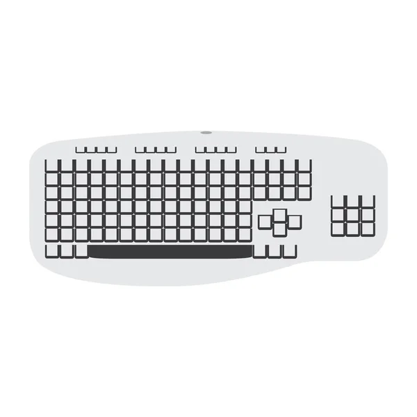 Ícone de teclado isolado — Vetor de Stock