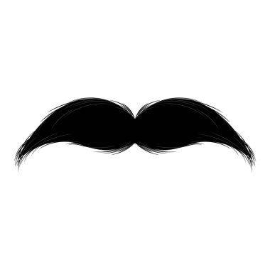 İzole bıyık siluet