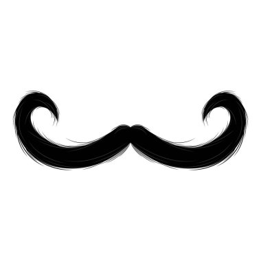 İzole bıyık siluet