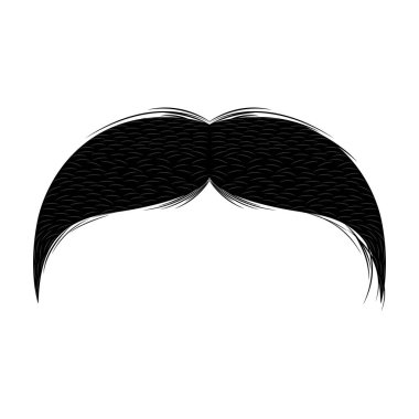 İzole bıyık siluet