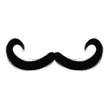 İzole bıyık siluet