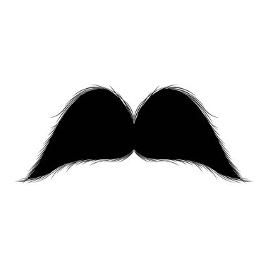 İzole bıyık siluet