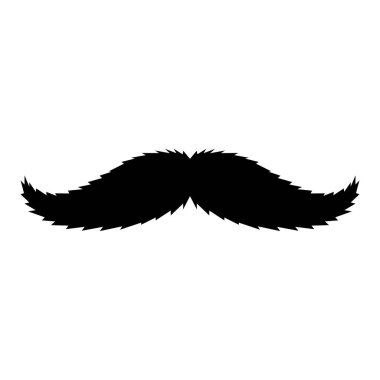 İzole bıyık siluet