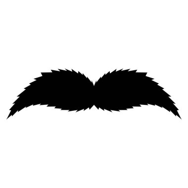 İzole bıyık siluet