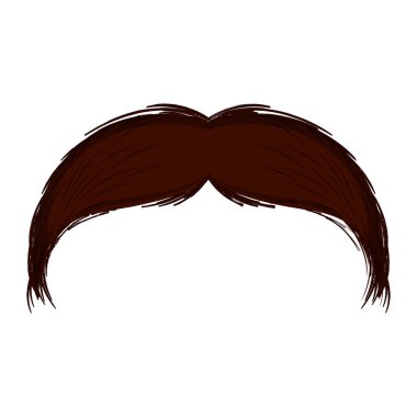 İzole bıyık simgesi