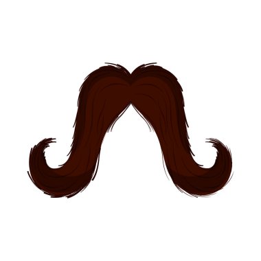 İzole bıyık simgesi