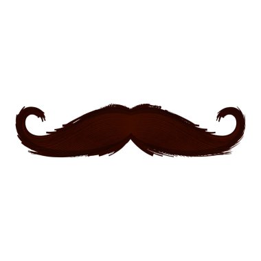 İzole bıyık simgesi