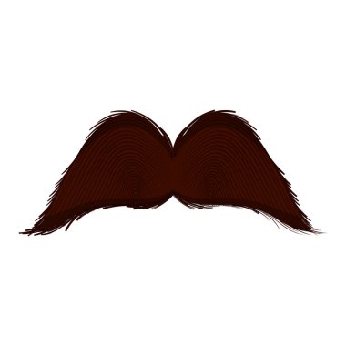 İzole bıyık simgesi. Hipster kavramı. Vektör çizim tasarım