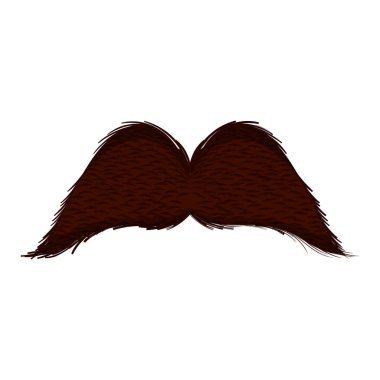 İzole bıyık simgesi