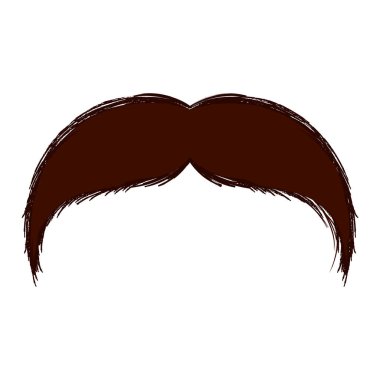 İzole bıyık simgesi