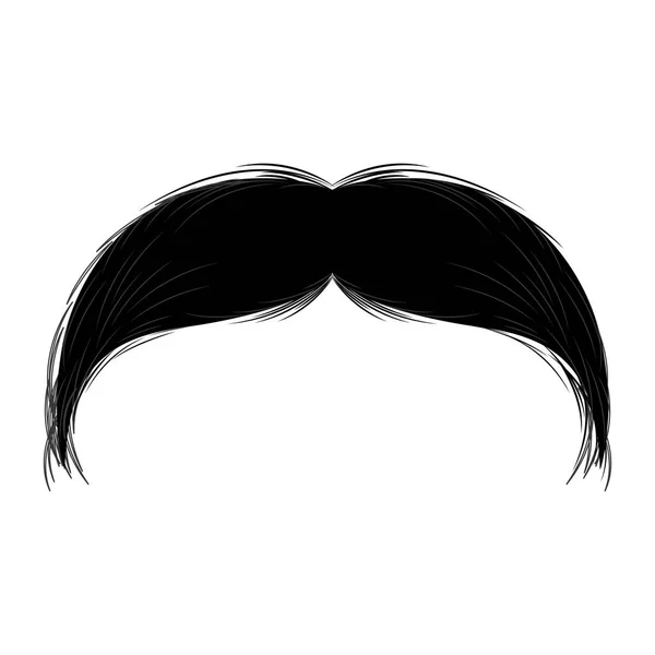 Isolated moustache silhouette — Stock Vector