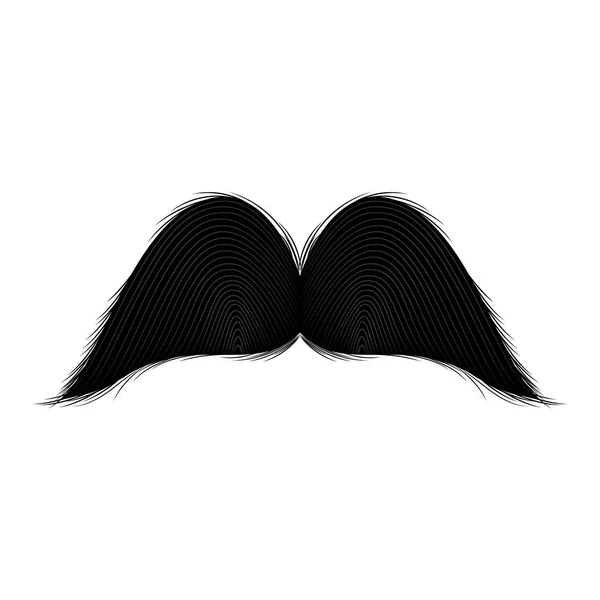 Silhouette de moustache isolée — Image vectorielle