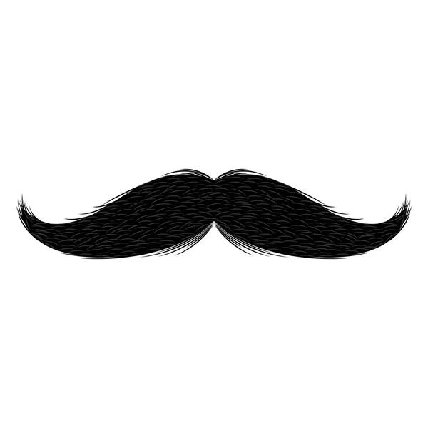 Isolated moustache silhouette — Stock Vector