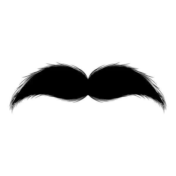 Silhouette de moustache isolée — Image vectorielle