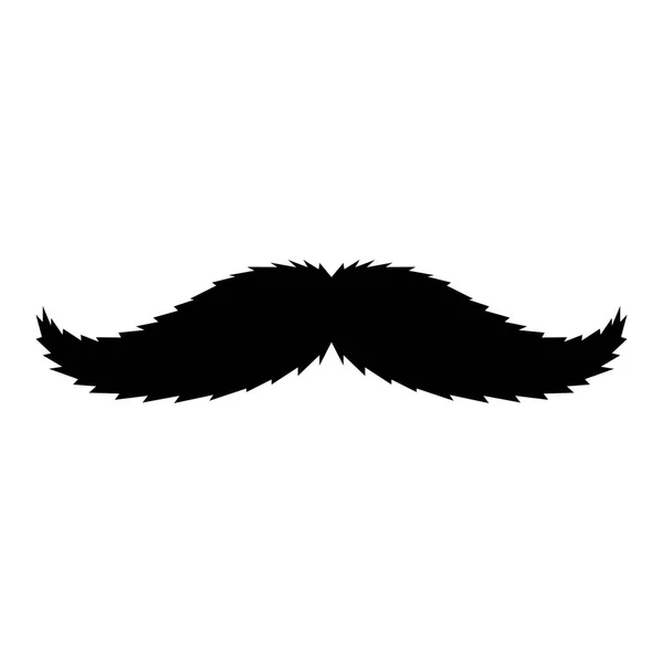 Silhouette de moustache isolée — Image vectorielle