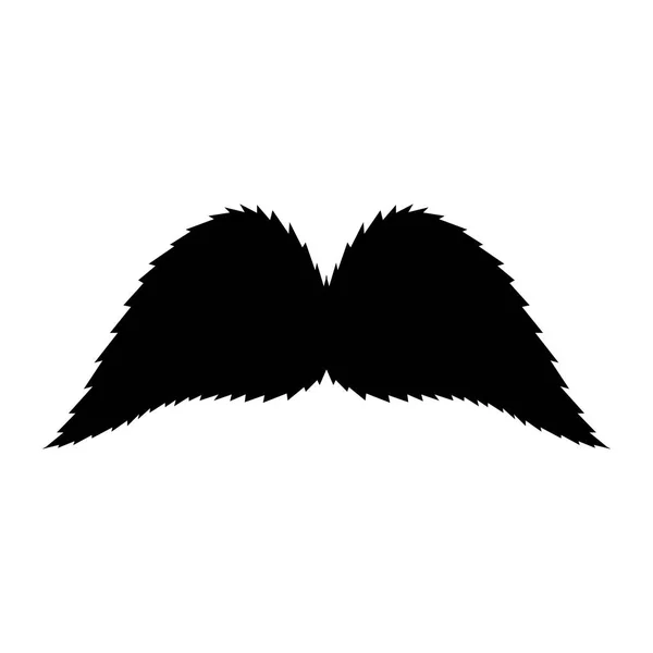 Silhouette de moustache isolée — Image vectorielle