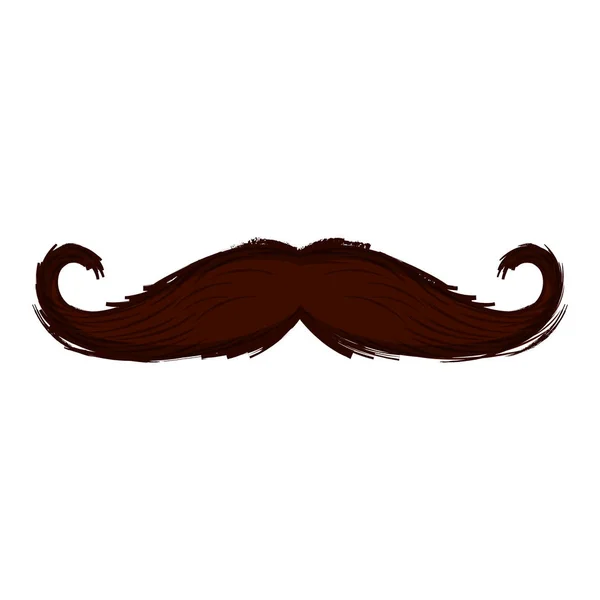 Icono de bigote aislado — Vector de stock