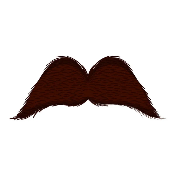 Icône moustache isolée — Image vectorielle