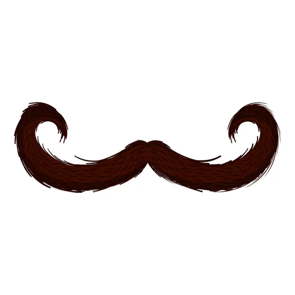 Icône moustache isolée — Image vectorielle