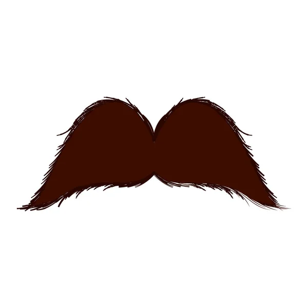 Icono de bigote aislado — Vector de stock